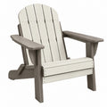 Adirondack Gartenstuhl 80 x 83 x 98 cm Kunststoff Beige Grau mit Armlehnen