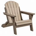 Adirondack Gartenstuhl 83 x 78 x 98 cm Kunststoff Beige Braun mit Armlehnen