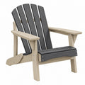 Belerado beige anthrazit Adirondack Gartenstuhl made of plastic with wood look, measuring 83x79x97 cm, ideal for terrace seating.