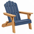 Adirondack-Gartenstuhl 80 x 90 x 98 cm aus Holz Blau Natur mit Armlehnen