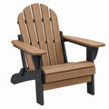 Adirondack-Gartenstuhl 80 x 92 x 97 cm Kunststoff Braun Schwarz mit breiten Armlehnen