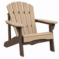 Adirondack Gartenstuhl 80 x 85 x 95 cm Kunststoff Hellbraun Dunkelbraun mit hoher Rückenlehne